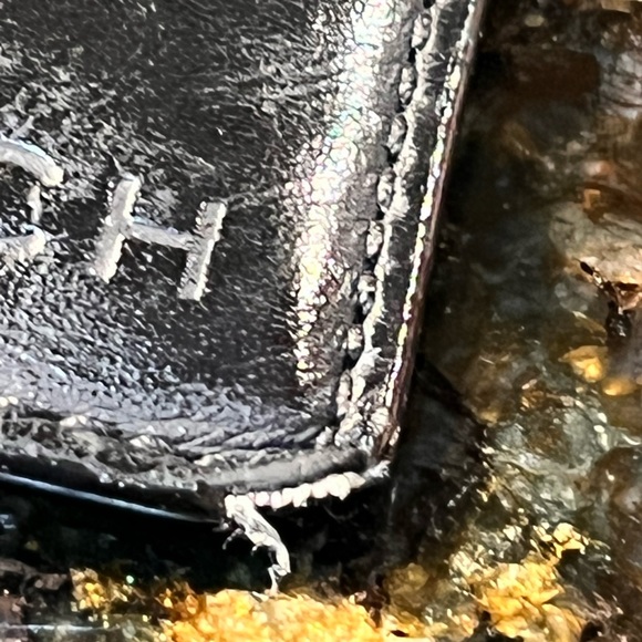 Tumi Black Leather Messenger Shoulder Travel Computer Shoulder Bag & Free Wallet - Picture 14 of 16